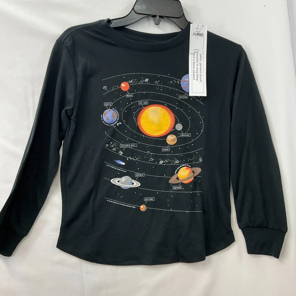 Conjunto de pijama infantil Gap para dormir juvenil tamanho 10 tema espacial multicolorido - Imagem 3 de 4