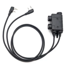 EARMOR M56 DUAL Push-to-Talk PTT Nexus 7.00 Plug for Kenwood/Baofeng