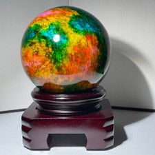 RARE  Beautiful Seven Colors Jade sphere healing -Taiwan China
