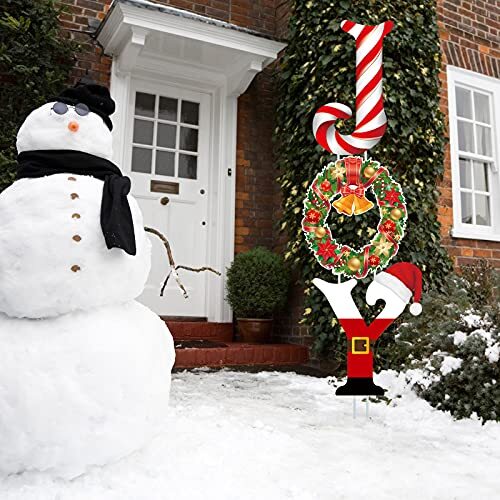 Joy Letter Lawn Decorations Outdoor Christmas Large Yard Stakes Holiday