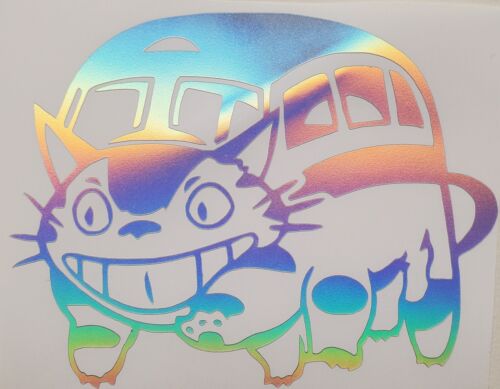 Calcomanía de vinilo pegatina para autobús gato My Neighbor Totoro ideal para ventanas holo impermeable - Imagen 4 de 5