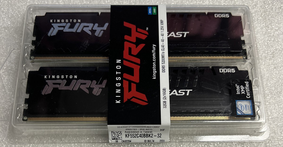 NEW Kingston Fury Beast 32GB(2x16GB) 5200MT/s DDR5 CL40