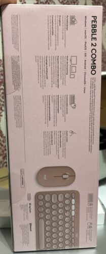 Logitech Pebble 2 Combo - K380S Keyboard & M350S Mouse - Pink - New - Picture 13 of 13