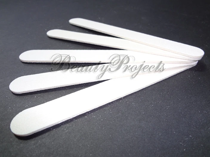5,000pcs White Mini Manicure Nail File 100/100 Grit 13cm Bulk Lot - Wood Center - Image 2 of 4