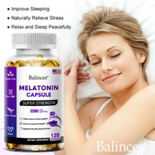 Sleep Capsules 35 mg Natural Sleep Aid Improves Sleep Quality Stress  Anxiety