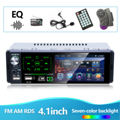 4.1'' Autoradio mit Bluetooth HD Touch Screen RDS FM AUX USB RDS+Mikrofon