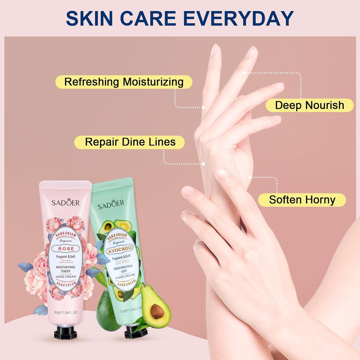 Mini Handcreme Set – 5x 30 Ml Pflegecremes In Winterlichem Design, Feuchtigkeitsspendend & Duftend