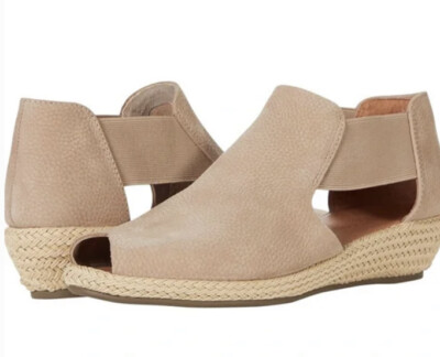Gentle Souls Noa Elastic Slip-On Shoes Mushroom 11 M $199 New