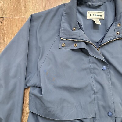 Vintage L.L. Bean Women's Blue￼ Long Trench Coat SZ S Field