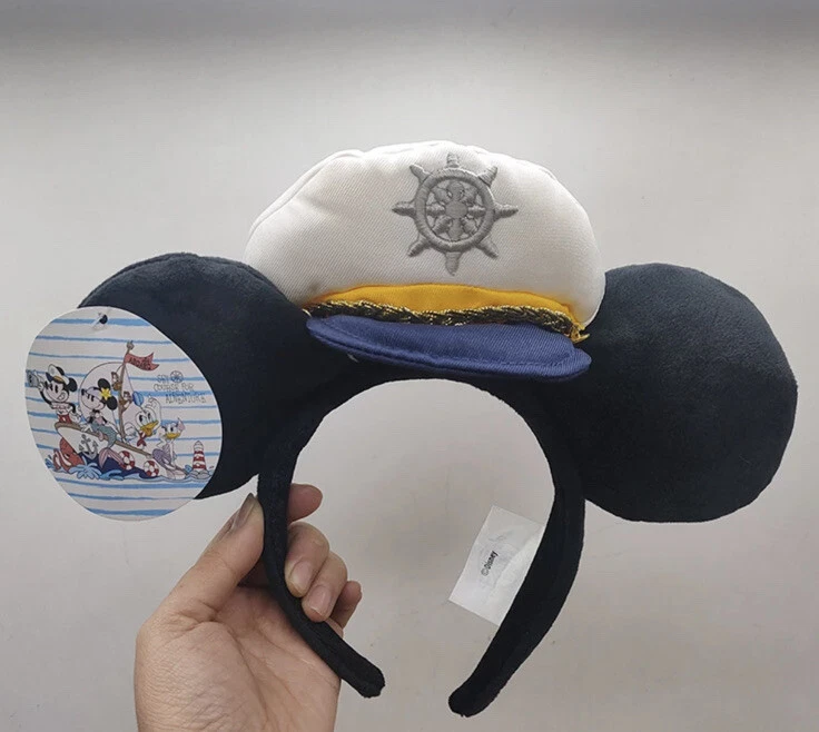 Disney Cruise Line Mickey Mouse Captain Ear Headband Cap Hat