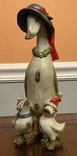 tii Collections Holiday Duck w/Babies Figurine 12”