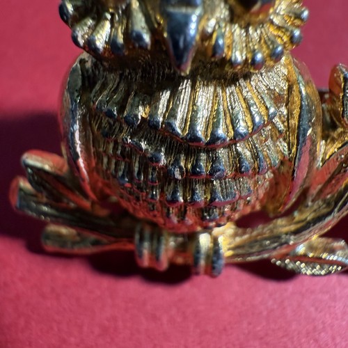 De colección Mimi Di Owl Hebilla de Cinturón Entrelazado 1975 Tono Dorado Firmado Animal - Imagen 17 de 19