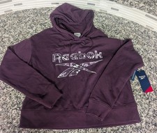 Reebok Purple Hoodie Hooded Sweatshirt Size Youth Small Girls