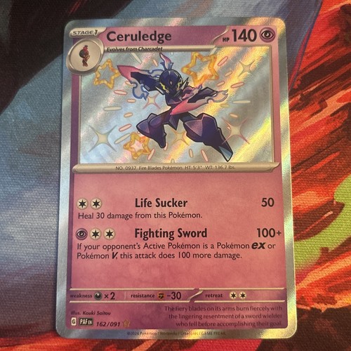 Ceruledge 162/091 Shiny Rare Paldean Fates Pokemon Holo Near Mint