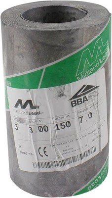Dachblei Blinkrolle Code 3 - 150 mm / 6'' Dachreparatur gefrästes Blech
