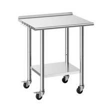 Uimoso Commercial Stainless Steel Kitchen Prep Table for Catering, 24x30 Inch