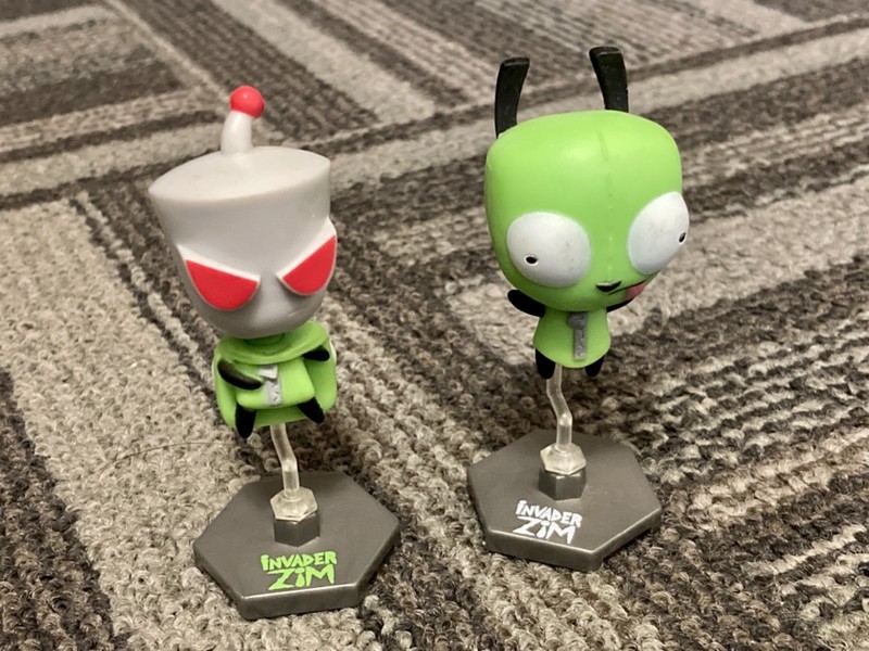 Invader Zim & Gir 2016 Original Series 1 MINI Bobble Heads Lot of 2 Dog Robot