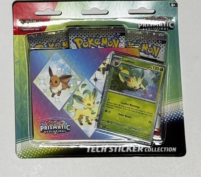 Pokemon TCG Prismatic Evolutions Tech Sticker Collection Leafeon Factory Sealed