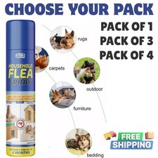 Flea Killer Spray for Dogs & Cats 200ml - Kills Fleas, Ticks, Eggs - Home House