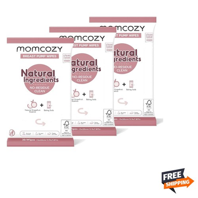 #ad Natural Breast Pump Wipes for Pump Parts Cleaning On the go 30 Count Pack of... $34.95