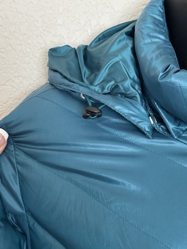 Lands End Damen Stepp Daunen Kapuze Parka Puffer Jacke Full Zip Packbar LESEN - Bild 8 von 14