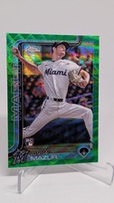 2025 Topps Chrome Baseball Adam Mazur #157 Rookie Green Wave /99