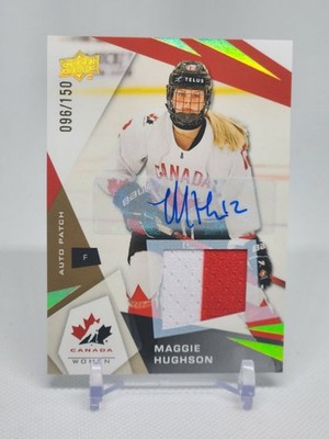 2026 Team Canada Juniors Maggie Hughson Auto Patch #'D 096/150 #35