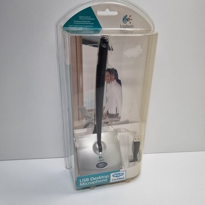 Logitech USB Desktop Microphone PC Laptop VOIP Skype Certified Windows - New!