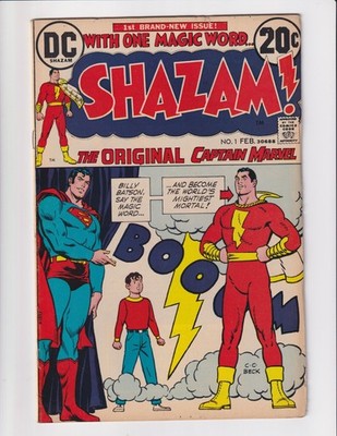 SHAZAM! #1 DC COMICS 1973 DENNY O'NEIL & C.C. BECK JR AND MARY APP ORIGIN RETOLD