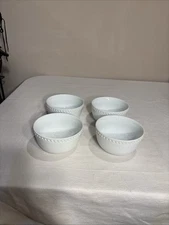 Home Trends Canopy Beaded Soup/Cereal Bowls, Set Of 4, Dishwasher, Oven Safe