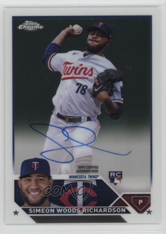 2023 Topps Chrome Rookie Auto Simeon Woods Richardson #RA-SWR Auto 2o0