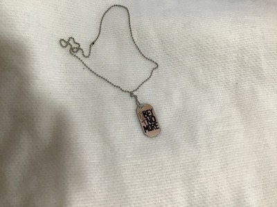 RARE! Diane DiMassa Hothead Paisan OBEY NO MORE Dogtag-type Necklace Unworn RARE