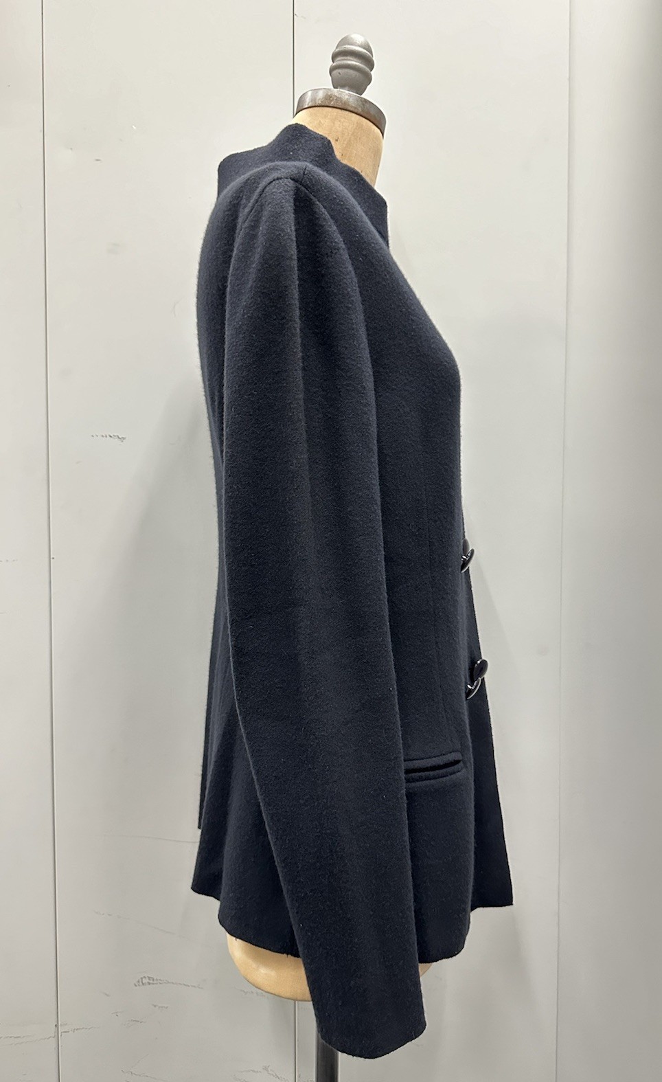 Vintage Giorgio Armani 100percent Italian Cashmere Coat Jacket Navy Blue Women’s 46 image 4