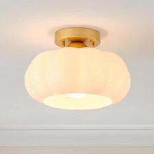 Vintage Semi Flush Mount Ceiling Light,Mid Century Modern Ceiling Lights,10 I...