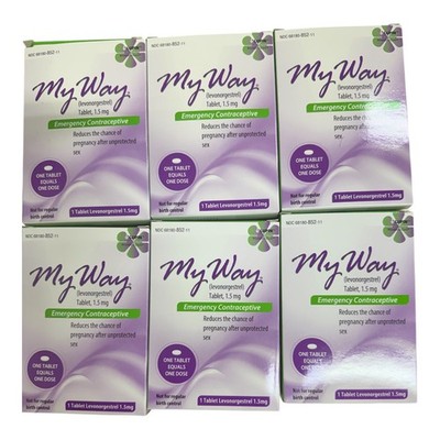 My Way Emergency Contraceptive 1 Tablet (compare to Plan B) 6 Pack Exp: 8/28