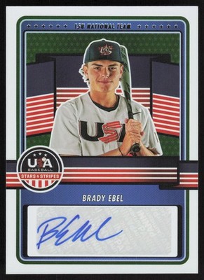 Brady Ebel /100 AUTO 2023 Panini Stars & Stripes USA Baseball Brewers