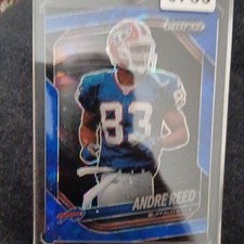 Panini 2025 Prizm Black Andre Reed #10 Purple Prizm /99 Bills Football Card