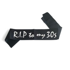RIP To My 30s Sash Happy 40th Birthday 40 Years Old Funny Black Silver Foil