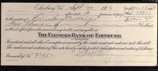 7A166 -  1927   THE FARMERS BANK OF EDINBURG   -  EDINBURG, VA