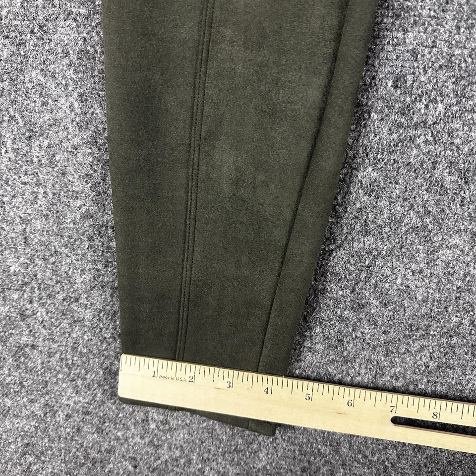 Leggings Spanx de gamuza sintética para mujer medianos verde oliva tiro alto pantalones elásticos Foto 4 de 4