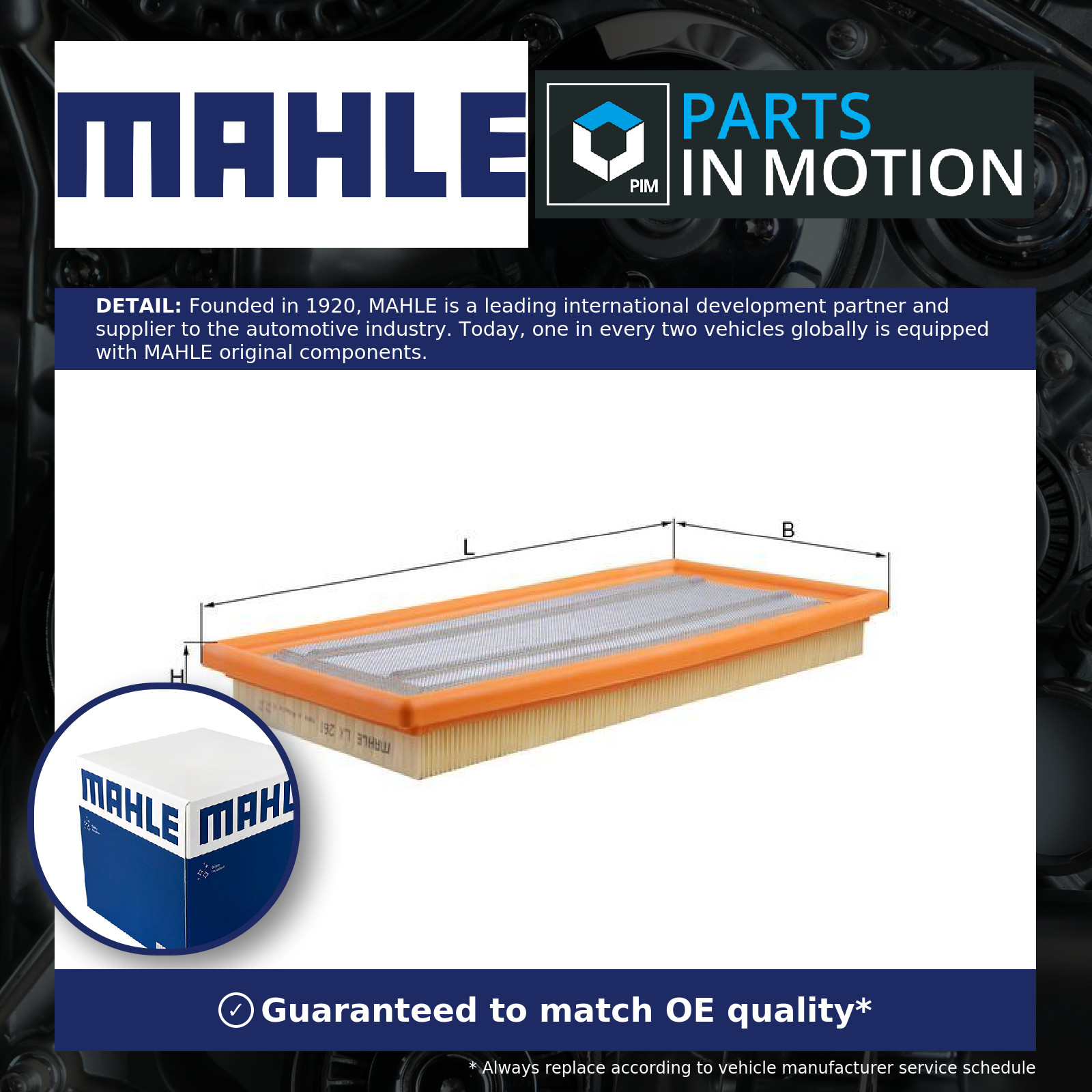 Air Filter fits PORSCHE 911 CARRERA, SC 3.0 74 to 83 Mahle 91110018501 Quality