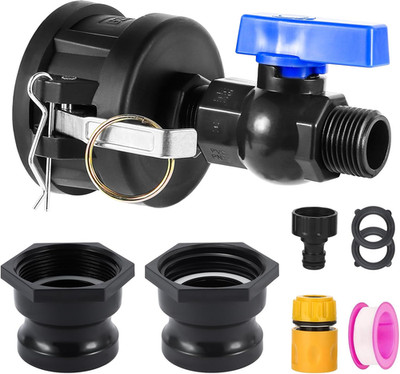 275-330 Gallon IBC Tote Hose Adapter, 2'' Camlock Adapter, 2 ''Fine, and 2'' Coarse