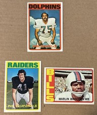 1972 Topps Football - 3 rookie cards #30, #108, Fernandez #221, centered EX+/ NM