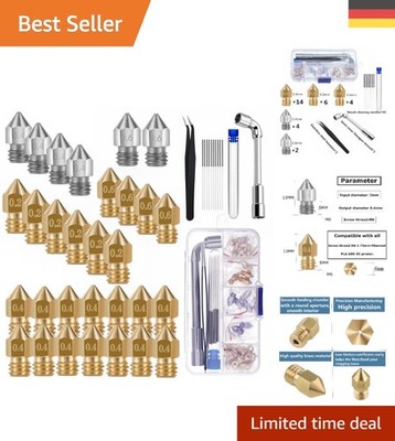 Edelstahl 3D-Druck Düsen 30 Stück   Hohe Präzision für alle Creality Modelle