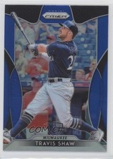 2019 Panini Prizm Tier II Blue Prizm Travis Shaw #197 0w8