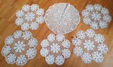 Konvolut 10 Häkeldeckchen ab 30 cm Durchmesser aus Omas Nachlass
