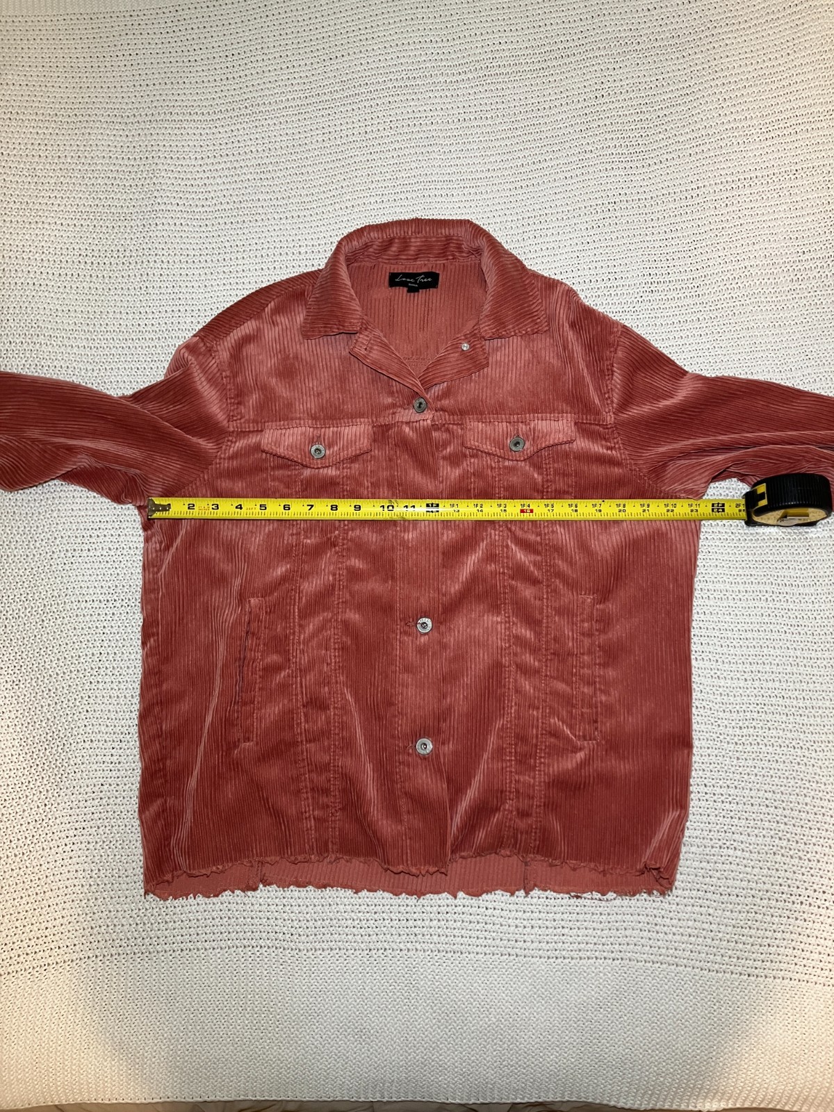 Love Tree Pink Button Down Shacket Jacket Corduro… - image 7