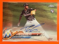 2018 Topps Chrome Tayron Guerrero Rookie Auto RC #RA-TG Baseball Miami Marlins