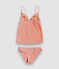 Roxy Kid's Girl's Juniors' Pink Field Of Love Tankini Set Swimwear Size 7