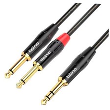 1/4 inch TRS Stereo to Dual 1/4 inch TS Mono Insert Cable Y-Splitter Stereo